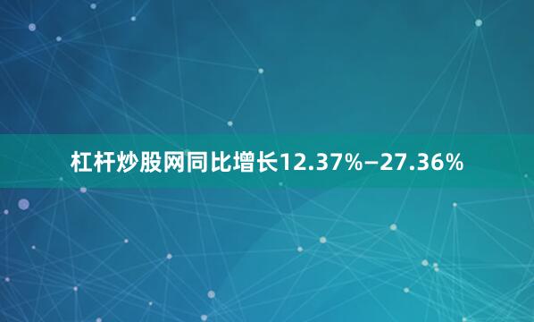 杠杆炒股网同比增长12.37%—27.36%
